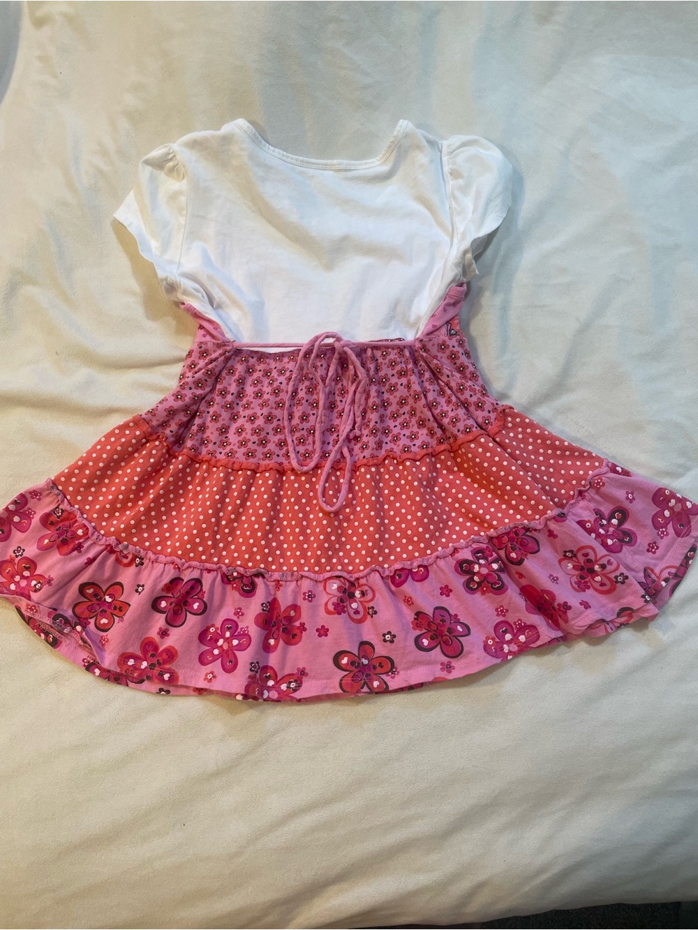 Y2K pink babydoll floral layered top - Picture 2 of 3
